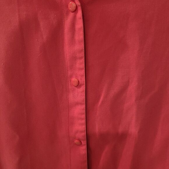 Natural Uniforns Pink Button-Up Women's Scrub Top - Picture 2 of 6